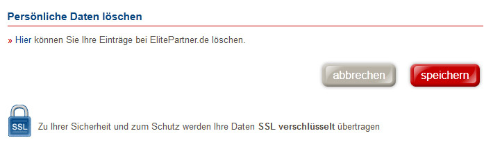 Elitepartner löscht account